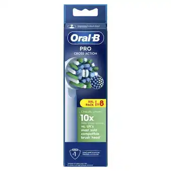 Etos Oral-B Cross Action Opzetborstels Wit - 8 Stuks aanbieding