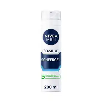 Etos NIVEA MEN Sensitive Scheergel 200 ML aanbieding