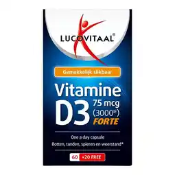 Etos Lucovitaal Vitamine D3 75 mcg Capsules 80 stuks aanbieding