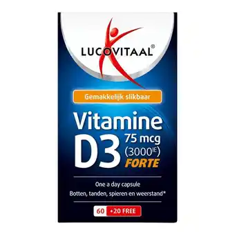 Etos Lucovitaal Vitamine D3 75 mcg Capsules 80 stuks aanbieding