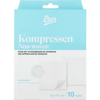 Etos Etos Gaaskompressen 10 x 10 CM 10 stuks aanbieding
