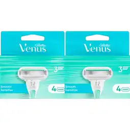 Etos Gillette Venus Smooth Navulmesjes Duopak 8 stuks aanbieding
