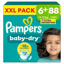 Etos Pampers Baby Dry XXL Pack Luiers Maat 6+ 14-19 KG 88 Stuks aanbieding