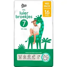 Etos Etos Luierbroekjes XXL Maat 7 17+ kg Mid Pack 16 stuks aanbieding