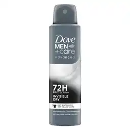 Etos Dove Men+Care Advanced Invisible Dry Anti-transpirant Deodorant Spray 150 ML aanbieding