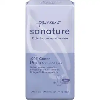 Etos Sanature Pro Vivo 100% Katoenen Incontinentieverband Super 12 stuks aanbieding