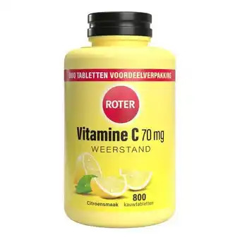 Etos Roter Vitamine C 70 mg citroen 800 kauwtabletten aanbieding