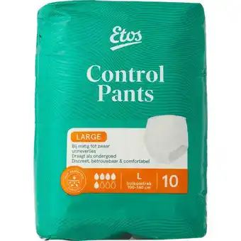 Etos Etos Control Pants Large, incontinentiebroekjes Large, 10 stuks aanbieding