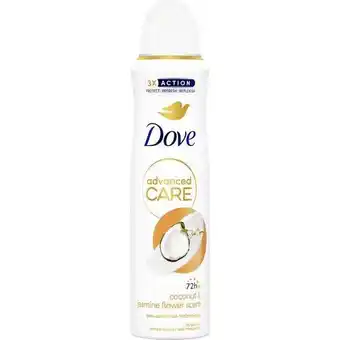 Etos Dove Advanced Care Coconut & Jasmine Flower Anti-Transpirant Deodorant Spray 150 ML aanbieding
