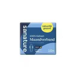Etos Sanature 100% Katoenen Maandverband Ultra Nacht 10 stuks aanbieding