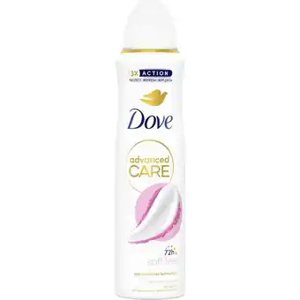 Etos Dove Advanced Care Soft Feel Anti-Transpirant Deodorant Spray 150 ML aanbieding