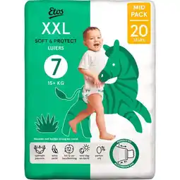 Etos Etos Luiers XXL Maat 7 15+ kg Mid Pack 20 stuks aanbieding