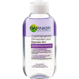 Etos Garnier Skin Naturals 2-in-1 Oogreinigingslotion 125 ML aanbieding