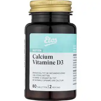 Etos Etos Calcium Vitamine D3 Tabletten 80 stuks aanbieding