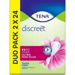 Etos TENA Discreet Ultra Mini Plus Inlegkruisjes Duopack aanbieding