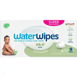 Etos WaterWipes Snoetendoekjes Plasticvrij Gevoelige Huid Voordeeldoos 9x60 aanbieding