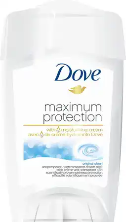 Etos Dove Maximum Protection Original Clean Anti-Transpirant Deodorant Stick 45 ML aanbieding