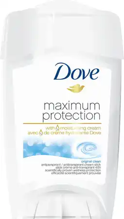 Etos Dove Maximum Protection Original Clean Anti-Transpirant Deodorant Stick 45 ML aanbieding