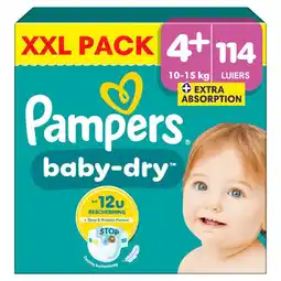 Etos Pampers Baby Dry XXL Pack Luiers Maat 4+ 10-15 KG 114 Stuks aanbieding
