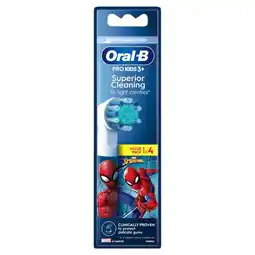 Etos Oral-B Pro Kids Spiderman Opzetborstels - 4 Stuks aanbieding