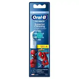 Etos Oral-B Pro Kids Spiderman Opzetborstels - 4 Stuks aanbieding
