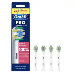 Etos Oral-B Floss Action Opzetborstels Wit - 4 Stuks aanbieding