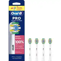 Etos Oral-B Floss Action Opzetborstels Wit - 4 Stuks aanbieding