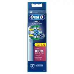 Etos Oral-B Floss Action Opzetborstels Wit - 4 Stuks aanbieding