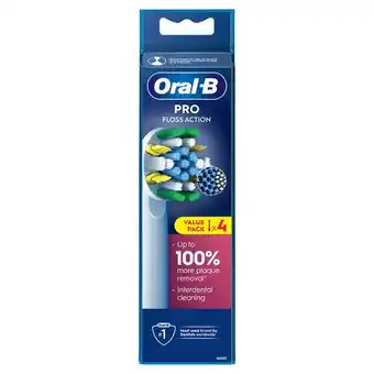 Etos Oral-B Floss Action Opzetborstels Wit - 4 Stuks aanbieding