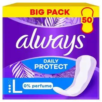 Etos ALWAYS DAILY LINER 0%parfume L 50 - BP aanbieding