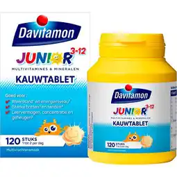Etos Davitamon Junior 3+ Kauwvitamines Multifruit aanbieding