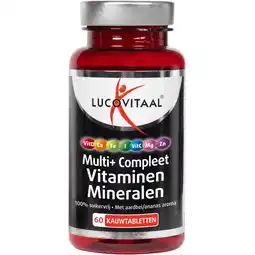 Etos Lucovitaal Multi A-Z Super Kauwtabletten 60 stuks aanbieding