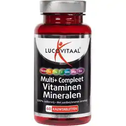 Etos Lucovitaal Multi A-Z Super Kauwtabletten 60 stuks aanbieding