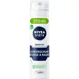 Etos NIVEA MEN Sensitive Scheerschuim 250 ML aanbieding