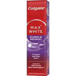 Etos Colgate Max White Purple Reveal Tandpasta - 75 ML aanbieding