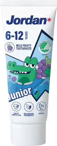 Etos Jordan Tandpasta Junior 6-12 Jaar 50 ML aanbieding