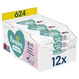 Etos Pampers Sensitive Billendoekjes 12x52 Stuks aanbieding