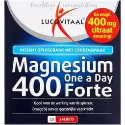 Etos Lucovitaal One A Day Magnesium 400 Forte Oplosdrank Citroen aanbieding