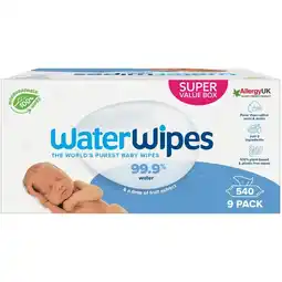 Etos WaterWipes Billendoekjes Voordeeldoos 9 x 60 stuks aanbieding