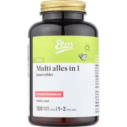 Etos Etos Kids Multi Kauwtabletten Frambozensmaak 120 tabletten aanbieding