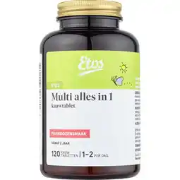 Etos Etos Kids Multi Kauwtabletten Frambozensmaak 120 tabletten aanbieding