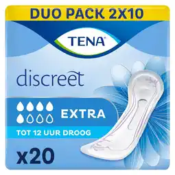 Etos TENA Discreet Extra Verbanden Duopack 2x10 stuks aanbieding