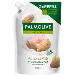 Etos Palmolive Naturals Handzeep Melk- en Amandel Navul 500ml aanbieding
