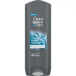 Etos Dove Men+Care Clean Comfort Douchegel 250 ML aanbieding