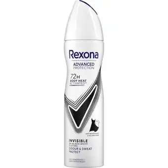 Etos Rexona Woman Advanced Protection Invisible B&W Deodorant Spray 150 ML aanbieding