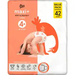 Etos Etos Luiers Maxi+ Maat 4+ 10-15 kg Value Pack 42 stuks aanbieding