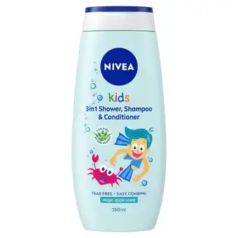 Etos NIVEA Kids 3in1 Douchegel Shampoo & Conditioner Magic Apple Geur 250ML aanbieding