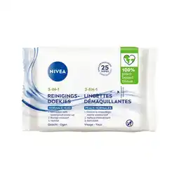 Etos NIVEA 3-in-1 Verfrissende Reinigingsdoekjes 25 stuks aanbieding