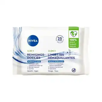 Etos NIVEA 3-in-1 Verfrissende Reinigingsdoekjes 25 stuks aanbieding