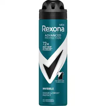 Etos Rexona Men Advanced Protection Invisible B&W Deodorant Spray 150 ML aanbieding